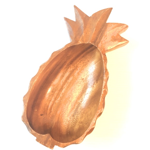Vintage Wood Pineapple Bowl